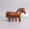 Pente de Massagem do Ano do Cavalo, Pente de Massagem Multifuncional para Cabeça Esculpido Tridimensionalmente em Ambos os Lados de Sândalo Verde e Jacarandá, Pente de Meridianos
