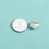 12mm Contas Espaçadoras Coração de Pêssego Prata Esterlina S925 Galvanizado Escovado Contas Espaçadoras Coração Pulseira Colar de Cristal Acessórios de Contas Soltas em Formato de Coração