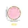 En stock set de vajilla desechable con estampado de ola rosa set de artículos para fiesta set de decoración platos de papel vasos de papel servilletas de papel