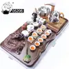 Bandeja de té de madera maciza directa de fábrica, juego de té, juego de té kung fu de arena púrpura, regalos de cerámica, electrodomésticos automáticos, se puede enviar en representación