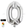 Globo Alfanumérico Mediano Dorado y Plateado de 32 pulgadas Decoración de Cumpleaños Papel de Aluminio Fiesta de Bodas Set de Película de Aluminio Arreglo Globo