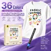 Caneta Têxtil para Tecido Caneta de Cor Graffiti DIY para Camiseta Bolsa de Lona para Roupas Marcador à Mão Pintado à Mão à Prova d'Água e que Não Desbota