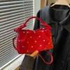 Bolso de Mano Plegado de Lunares Estilo Coreano 2026 Asa Nudosa Bolsa Nube Bolso de Hombro Cruzado de Moda Bolso Casual para Mujer