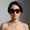 Gafas de sol estilo caja de alta sensibilidad con personalidad retro europea y americana, gafas de sol para conducir en verano.