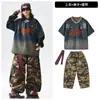 Ropa de Calle de Street Dance de Moda para Niños Conjunto de Hip-Hop para Actuación Estilo Callejero Conjunto Genial y Atractivo para Niñas Batería Infantil