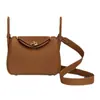 Mini Bolso Lindy de Piel de Vaca de Primera Capa, Bolso de Mano Genuino para Mujer, Bolso tipo 'Pillow Doctor', Bolso de Hombro Cruzado de Moda para el Trabajo