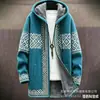 Cárdigan con capucha y cremallera de corte holgado para hombre con estampado a todo color de nuevo elemento azteca, chaqueta de algodón, DIY desde la imagen
