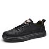Sapatos casuais de couro estilo coreano Four Seasons tênis de renda masculino ao ar livre esportes moda tênis de corrida MR231
