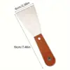 Espátula para Masilla Wu Ma de 1 a 6 Pulgadas Raspador de Masilla Pinza Doble Paleta con Acabado de Espejo Mango de Madera Pala Espátula para Masilla de Acero Inoxidable