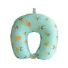 Partículas de espuma de color sólido Almohada en forma de U almohada de viaje protección del cuello almohada en forma de U relleno EPS almohada para avión impresión digital siesta