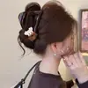 Pinzas para el Cabello Dopamina Primavera/Verano para Mujer, Pasadores de Colores, Pinzas de Tiburón, Pinzas para el Cabello de Lunares y Estampado de Leopardo para la Parte Posterior de la Cabeza, Accesorios para el Cabello de Alta Gama