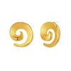 Design de Nicho Europeu e Americano Estilo Simples de Espiral Brincos Únicos Luxo Leve High-end Brincos Personalizados