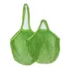 Bolsa de malla hueca multicolor transfronteriza, bolso tejido con cuerda de algodón, bolsa ecológica para almacenamiento de frutas y verduras, bolsa de malla de algodón para la compra
