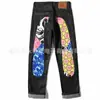 Jeans Lavados Retro Americanos Estilo Hip-Hop Callejero Estampados Pantalones de Pierna Recta 2026 Primavera y Otoño Nuevo Estilo Transfronterizo