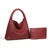 Bolso Cubo Grande de Mano Tejido a Mano 2026 Bolso Cesta Simple para Viajes Diarios de Mano Debajo del Brazo Bolso Madre e Hija Bolso de Mujer
