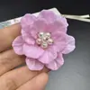 Headdress Antigo de Flor de Peônia Estéreo Feito à Mão Camélia Pérola Artificial Resina Flor Trançada Duas Cores Acessórios de Joias DIY