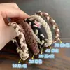 Goma para el pelo trenzada color té con leche coreano, Banda elástica alta para el pelo, Accesorio simple para el pelo para mujer