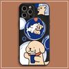 Casal linha de cachorro fofo para iPhone15 capa de telefone Apple 14promax/12 transparente com tudo incluído macio