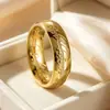 Anéis Populares Europeus e Americanos de Aço Titânio Senhor dos Anéis, Anéis de Casal de Aço Inoxidável que Não Desbotam, Joias de Mão da Moda Atacado
