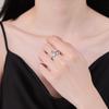 Europa y Estados Unidos transfronterizos súper ventas nicho diamante enrollado torsión apertura anillo ajustable mujeres viento frío tejido anillo