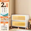 Estante de aço para uso doméstico com portas de vidro, estante infantil, armário de armazenamento, armário de exposição para miniaturas, prateleira de armazenamento de ferro, armário de exposição de metal