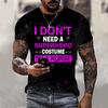 2025 Verano Transfronterizo 3D Color Puro Graffiti Estilo Resort Ropa Suelta y Cómoda Adulto Hombre y Mujer Camiseta de Manga Corta Cuello Redondo