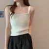 Camisole Vest de Veludo de Mínk Quente Espesso Branco Feminino Roupa Íntima Outono Inverno Sem Mangas Curto Tricô Camada Base Top