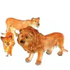 Adornos de León Simulado Escultura de Animal León Luminoso Grande Fibra de Vidrio Rocalla Exterior Decoraciones de Paisaje de Jardín
