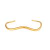 Pulsera abierta con forma de onda irregular de venta caliente transfronteriza europea y americana joyería simple de acero inoxidable chapada en oro de 18K