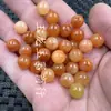 Contas soltas de jade Xinjiang Hetian Contas soltas de jade dourado Contas soltas redondas laranjas Acessórios para pulseira e colar Contas contas de jade
