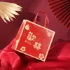 Caja de Dulces para Boda China Caja de Regalo Creativa para Boda Bolsa de Regalo Souvenir Caja de Dulces Festiva Roja Caja de Regalo