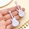 5 Colgantes de Instrumento Musical de Guitarra con Impresión Láser de Dibujos Animados Acrílicos de Doble Cara para Bolsos de Bricolaje Accesorios de Joyería