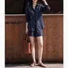 Camisa branca da moda para mulheres, conjunto de roupa de verão 2026 estilo ilha de luxo leve old money, conjunto de camisa e shorts com proteção solar