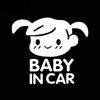 Comércio exterior Bebê no carro menina Bebê menina adesivos refletivos carroceria Guirlanda aviso adesivos decorativos personalizados para carro