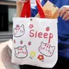 Bolsa de lona de mano de dibujos animados para compras, bolsa de cumpleaños para niños, bolsa de regalo, mini bolsa de mano para estudiantes