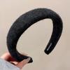 Outono e inverno retro alta craniana superior faixa de cabeça temperamento feminino simples all-match faixa de cabeça de aba larga rede infravermelho cartão de partida lavagem facial headwear