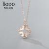 S925 prata pura Net colar vermelho um design de nicho de duas peças amor pingente clavícula cadeia moda incrustada fritilar branco