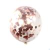 Balão de látex transparente com lantejoulas rosa dourado de 12 polegadas decoração de festa de aniversário decoração de celebração de casamento balão de confete atacado