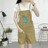 Macacão para Mulheres Primavera e Outono Novo Solto Estilo K Estudante Versátil Estampado Calça de Cinco Quartos Macacão Casual