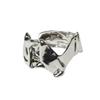 Nicho design irregular personalidade textura triângulo anel de dedo indicador feminino moda cool ins vento frio anel aberto