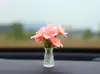Vaso de Flores Pequeno Estilo Healing Peça de Decoração para Interior de Carro, Planta Verde para Tela do Painel do Carro, Decoração de Carro para Mulheres