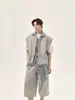 Direto da Fábrica Xadrez Americano Falso Duas Peças Colete Masculino e Feminino Verão Sem Mangas Camisa Xadrez Estilo Coreano Colete Cardigan