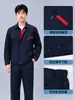 Conjunto de roupas de trabalho para primavera e outono, durável e resistente ao desgaste, com logotipo estampado e bordado, adequado para trabalhadores de fábrica, roupas de proteção do trabalho, uniformes de manutenção de lojas 4S, roupas de trabalho