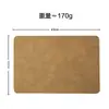 Jogo Americano de Couro PU Estampa de Couro de Vaca Impermeável e à Prova de Óleo Quadrado Dupla Face Tapete de Mesa Isolado Antiderrapante Tapete para Prato Jogo Americano Ocidental