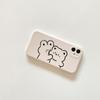 Bonita funda de silicona suave con diseño de pareja de 14 dibujos animados para Apple 12, iPhone 11, 15 y 13.