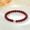 Sob a figueira-de-bengala, o vento nacional vermelho cinábrio natural pulseira de contas de jade Hetian feminina este ano pulseira de contas de transferência presente atacado