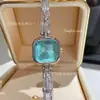 Reloj de Cuarzo Cuadrado Nuevo de Lujo Ligero para Mujer, Reloj Pulsera de Moda Sencillo de Nicho, Reloj Sencillo y Elegante para Transmisión en Vivo