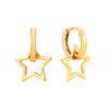 Aguja de Plata S925 Transfronterizo Moda Europea y Americana Geometría Estrella Luna Relámpago Girasol Aretes de Aro Tendencia Viento ins