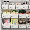Caixa de armazenamento refrigerada com gaveta deslizante para cozinha, ideal para frutas e ovos frescos, e também para congelamento.