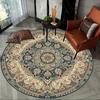 Alfombra Persa Redonda Retro Transfronteriza para Hogar, Dormitorio, Mesita de Noche, Manta Resistente a las Manchas y al Desgaste, Tapete para Mesa de Centro, Cesta Colgante, Tapete para Piso de Balcón